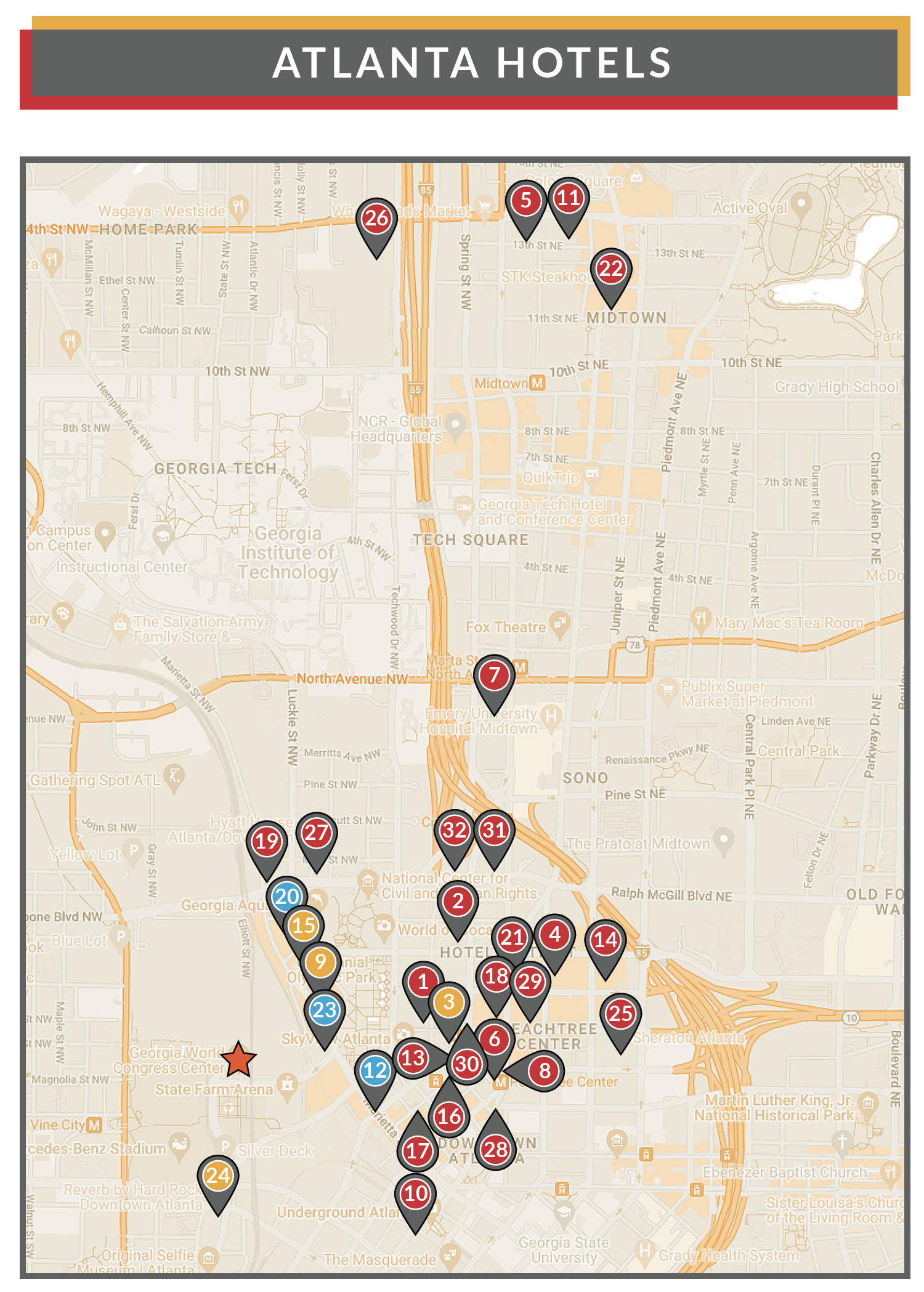 RISKWORLD 2023 Hotel Map